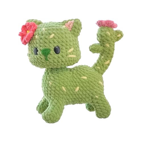 JXINLODGEG Crochet Kit for Beginners, Crochet Cat Animal Kits for Starters with Step-by-Step PDF File Tutorials, Crocheting Kit for Adults DIY Art Craft Knitting Starter with Hooks
