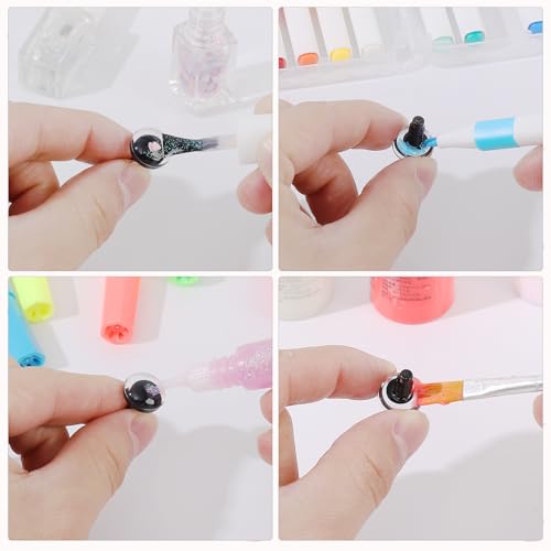 MUCUNNIA 100PCS 14mm Moon Safety Eyes for Crocheting with Washers Clear Safety Eyes for Amigurumi 3D Moon Crochet Eyes Doll Eyes for Animals Teddy Bear Crochet Toy Christmas Decorations - size: 14mm
