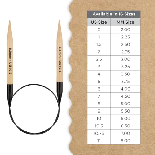 Knitter’s Pride Bamboo Luxe Fixed Circular Needle 24""(60cm)- US 10.5(6.5mm) - size: 6.50mm