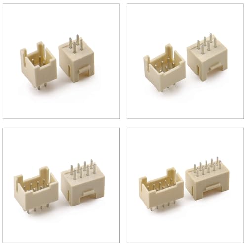 JST Connector Kit, PHB2.0 Dual Row DIP Header Jst 2mm Pitch IC Socket Plugs Adapter, JST-PHB 2 * 2/3/4/5/6/7/8/9/10/12Pin DIP Header Through Hole Type Vertical Header (PHB2.0-DIP-Ver) - size: JST-2.0MM-PHB-DIP-Vertical Header