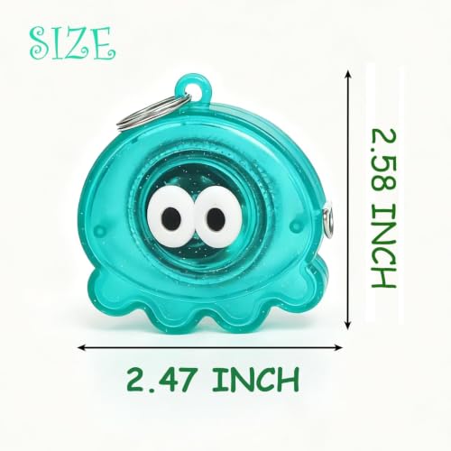 Blue Pearlescent Octopus Retractable Tape Measure, 2M/79Inch | Dual-Sided Scale, Soft, Flexible, For Body Measuring, Sewing Crafts, DIY Accessory - color: B5-Blue Pearlescent Octopus