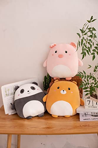 Soft Flat Pig Plush Hugging Pillow Cute Pink Pig Stuffed Animal Piggy Plushies Toys Kids Piglet Anime Cushion for Birthday, Valentine's Day, Christmas...16.5 Inch - color: Peach, size: 16.5 Inch
