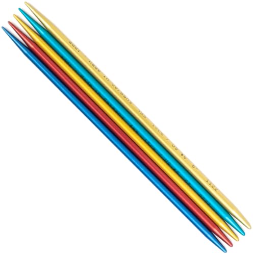 skacel by addi FlipStix Double Pointed Knitting Needles, 8 Inch (20 cm) Set of 5 Aluminum Knit Needle Kit, 3 mm (US Size 2) - size: 3.00 mm