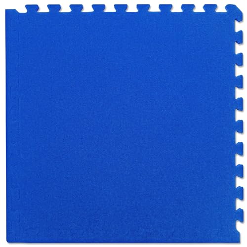Meister X-THICK 3/4" Interlocking Carpet Top EVA Foam Mats - 2'x2' Tiles for Exercise, Play Areas & Offices - color: Blue, size: 10 Tiles (40 Sqft)