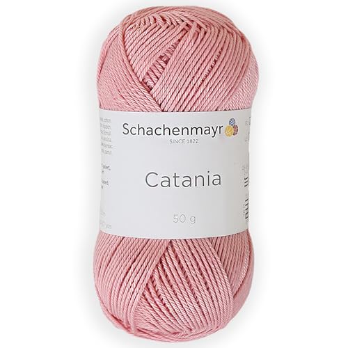 1 Skein/Pack Schachenmayr (SMC) Catania Originals Yarn, Each Ball 1.76 Oz (50gr) / 136 Yards (125 m), 100% Mercerized Cotton for Knitting and Crochet Yarn, Sport Weight, 408 - Old Pink - color: 408 - Old Pink