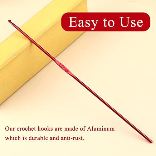 Iuuidu 2mm Aluminum Crochet Hook, Smooth Crochet Needles | Ergonomic Handle Knitting Needles for Yarn Craft, Great Handmade DIY Present for Friends, Random Color - color: Aluminum Crochet Hook, size: 2.0mm