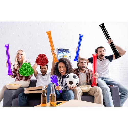 40 Pcs Green Hand Clappers and green Thunder Sticks Pom Poms cheerleading Noise Makers for Sporting Events Football Games School Team Spirit Items Party Favors Dance - style: green