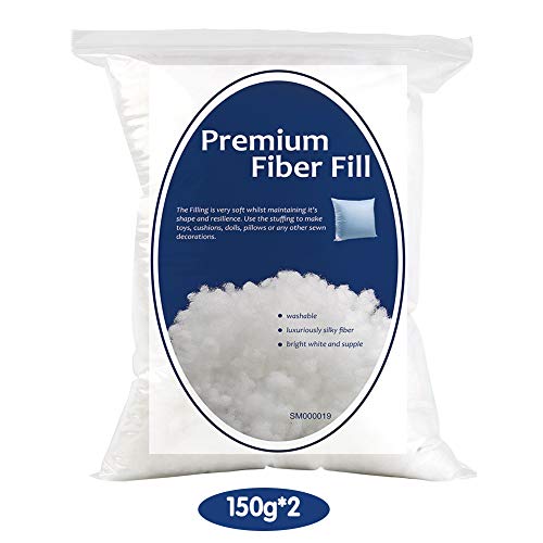 Bupete 10.5oz/300g Polyfill Stuffing, Stuffings for Stuffed Animals | (1.8oz~4.18lb) Stuffing for Crochet Animals, Crochet Stuffing, Fiber Filling Stuffings, Stuffings for Stuffed Animals - color: White 10.5oz
