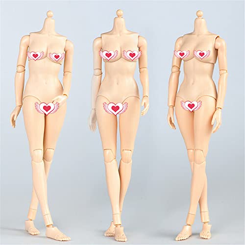 1/6 Scale Female Figure Body, 12inch Suntan Skin Huge Bust Flexible Doll | 1:6 Scale Female Body,Half-Seamless,Articulated Action Figure with Replacement Hands for Custom Painting Photography Display - color: Suntan Skin-super Large Bust