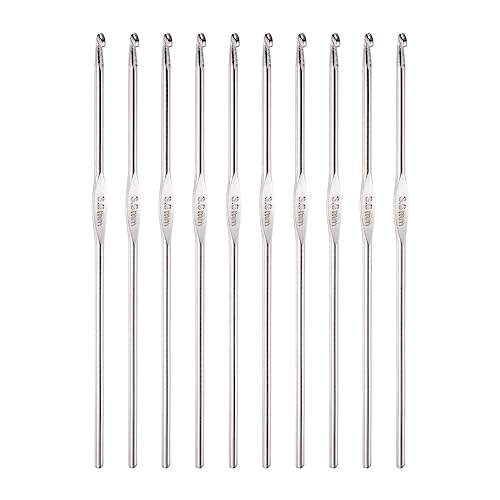 uxcell Stainless Steel Crochet Hook 3mm Knitting Needles for DIY Craft Yarn 10Pcs - size: 3mm