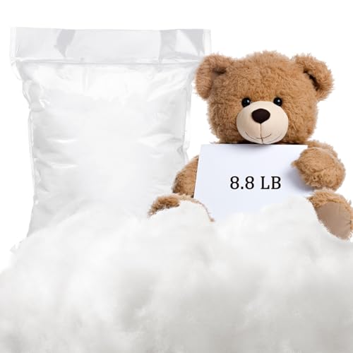 Woanger 8.8pound/ 140oz Polyester Polyfill Stuffing for Stuffed Animals Pillow Cushions Soft Cotton Poly Fiberfill Stuffing High Resilience Fiber for Couch Making Fluff Crafts Home Decors - size: 8.8 Pound/ 140oz