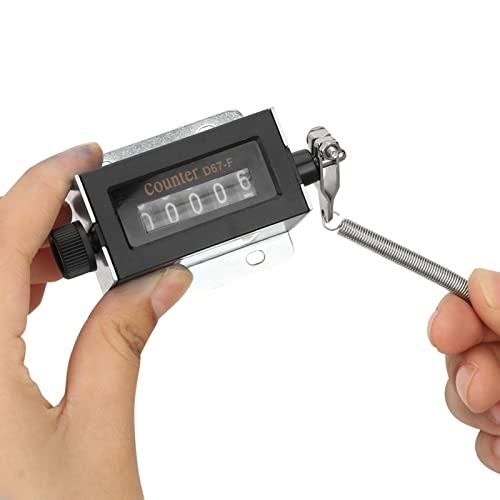 5 Digit Pull Counter D67-F 5 Digit Mechanical Resettable Manual Hand Pull Stroke Tally Counter Count Accurately