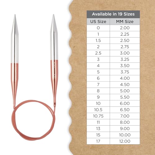 Knitter’s Pride Rosemist Fixed Circular Needles 40""(100cm) - US 17(12mm) - size: 12.00mm