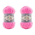 Velluto Yarn 100% MicroPolyester Baby Blanket Velvet Lot of 2 skn 150 Yards 2x100gram, Yarn Weight:Super Bulky (121 - Wedding Pink) - color: 121 - Wedding Pink