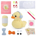 Duck Crochet Kit for Beginners Adults & Kids, Amigurumi Learn to Crochet Starter Kit with 4K Step-by-Step Video Tutorials, Includes Pre-Started Yarn, Crochet Hooks & Accessories - Yellow Duck - style: Yellow Duck