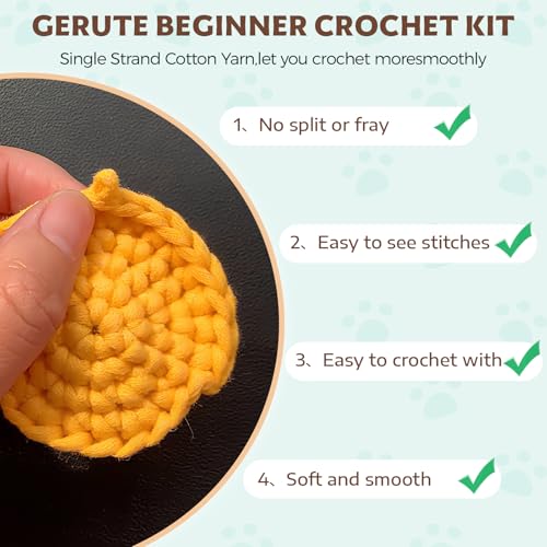 Crochet Kit for Beginners - Learn to Crochet 4 Adorable Cat Amigurumi with Step-by-Step Video Tutorial and Easy Peasy Yarn, Complete Starter Kit for Adults Kids, DIY Craft Gift for Birthday Christmas - color: Cat Family