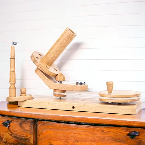 Ayan Handicraft Well Crafted Yarn Swift and Ball Winder Combo - Yarn Cake Winder, Yarn Winder and Swift, Yarn Winder Large Capacity (Beachwood Winder Only) - color: Beachwood Winder Only