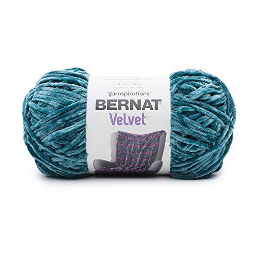 Bernat Velvet Yarn, 10.5 oz - color: Velveteal, size: 1 Pack, style: Velvet