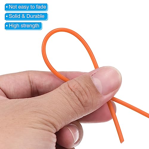 PATIKIL Wicker Repair Kit, 33ft(10m) 2.5mm Round Synthetic Rattan Material Plastic Wicker Woven Set for DIY Craft and Weaving Basket Making, Orange - color: Orange