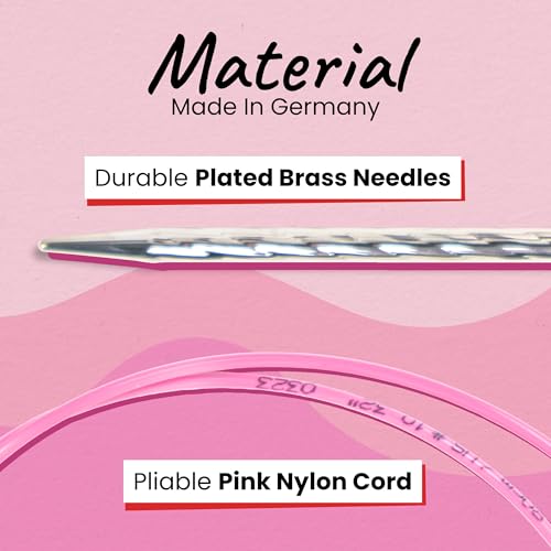 skacel by addi Ewenicorn Rocket Circular Knitting Needles, Fixed 60 Inch (150 cm) White Chrome Plated Brass Tips with Flexible Nylon Cord, 2 mm (US Size 0) - size: 2.00 mm