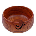 Weabetfu Wooden Yarn Bowl Handmade Rosewood Knitting Bowls for Crocheting | Knitting Yarn Bowl with Spiral Groove and Holes,6" x 3" Premium Yarn Bowls,Crochet Bowl for Mother's Day and Christmas Gift - size: 6.3inch