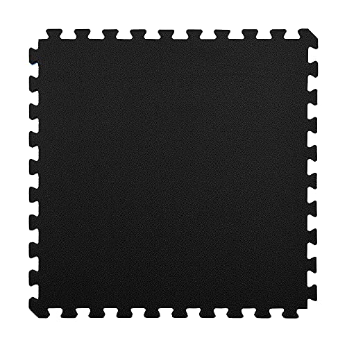 FlooringInc's 1" Thick Foam Tiles, 3'x3' or 2'x2' Reversable Interlocking Tiles, Ideal Yoga Mat, Gymnastics Mat, Workout Mat for MMA and Jiu Jitsu Training - color: Black/Gray, size: 25 - 2'x2' Tiles (100 Sq Ft)