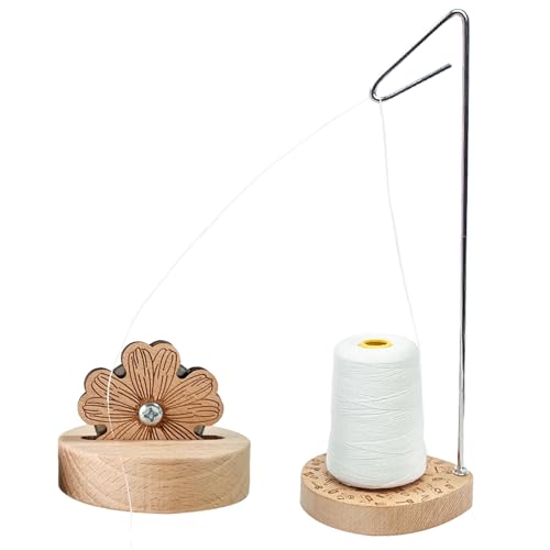 Single Cone Spool Holder and Floral Thread Cutter Tool, Thread Spool Stand Chain Piecing Rotary Tool for Sewing, Quilting