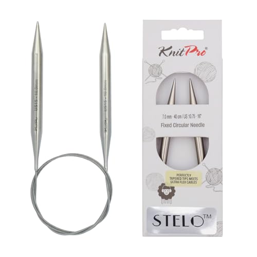 KnitPro Stelo Lace Circular Needles 16" (40cm) | US Size 15 (10mm) - size: US Size 15 (10mm)