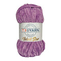 TROYARN Velvet Star, Silvery Glitter Chenille Baby Blanket Yarn Amigurumi Yarn for Crocheting and Knitting Super Bulky 100 gr (120 yds) Length: 110 m (10415 - Lilac, 1 Skein) - color: 10415 - Lilac, size: 1 Skein
