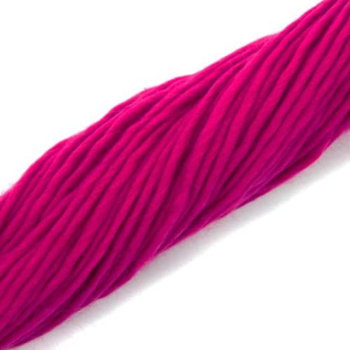 Revolution Fibers | Premium Super Bulky Merino Wool | 100-Grams Chunky Weight, Thick Wool for Knitting, Crochet, Baby Blanket, Dyed, Felting, Weaving (Raspberry Pink) - color: Raspberry Pink