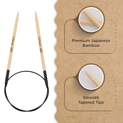 Knitter’s Pride Bamboo Luxe Fixed Circular Needle 16""(40cm) - US 3(3.25mm) - size: 3.25mm