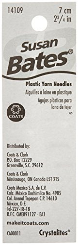 Susan Bates Crystallites Plastic Yarn Needle, 2-3/4-Inch, 2 Per Package - colors may vary