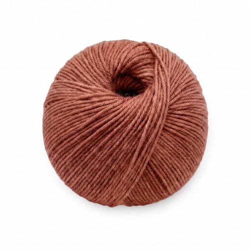 Premium Merino Yarn 4Ply Wool, Set of 10 Superwash Baby Merino - 100% Pure Extra Fine Merino Knitting Crochet Wools 50G Ball - color: Canyon Clay (27), size: 10 Units