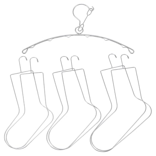 UNICRAFTALE 7Pcs 4 Styles Sock Blockers and Laundry Dryings Hanger Rack Stainless Steel Socks Drying Hanger Knitting Metal Sock Shapers for Fast Drying and Displaying Hand Knitted and Crochet Socks - size: 39.6/41/42.8cm Long