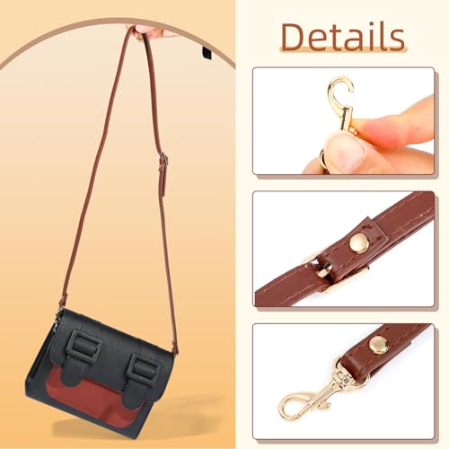 RAYNAG Leather Crossbody Strap Replacement, Adjustable Purse Strap, Handbag Shoulder Strap Replacement with Gold Hardware, Coffee - color: Coffee With Gold Hardware