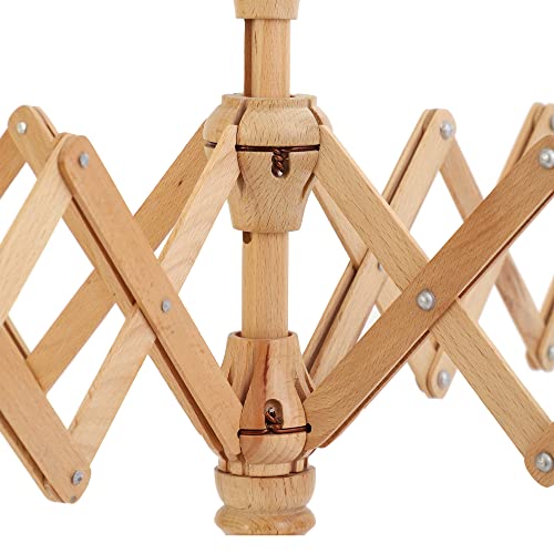 Handcrafted Wooden Table Top Yarn Swift – Beechwood Umbrella Swift for Knitting & Crocheting – Premium Yarn Winder Tool for Crafters & Fiber Artists – Smooth & Durable Design - color: Beachwood (Swift)