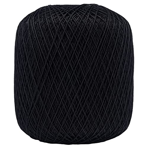 Coats Crochet Aunt Lydia's Crochet, Cotton Classic Size 10, Black - color: Black, size: 1 Pack
