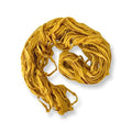 100% Recycled Saree (Sari) Silk Ribbon Yarn - Bulky Weight - 50 Yards per 100 Grams | Knitting & Crocheting | Jewelry Making, Gift Wrapping and Weaving (Harvest Gold) - color: Harvest Gold