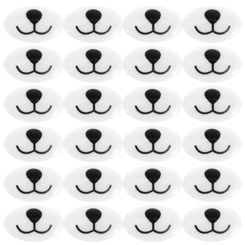 Lurrose Cloth Safety Mouth for Crochet Animals 100 Pcs Stuffed Animal Accessories for Doll Making Supplies Flat Bottom Mouth Pieces for Plush Toy DIY Projects