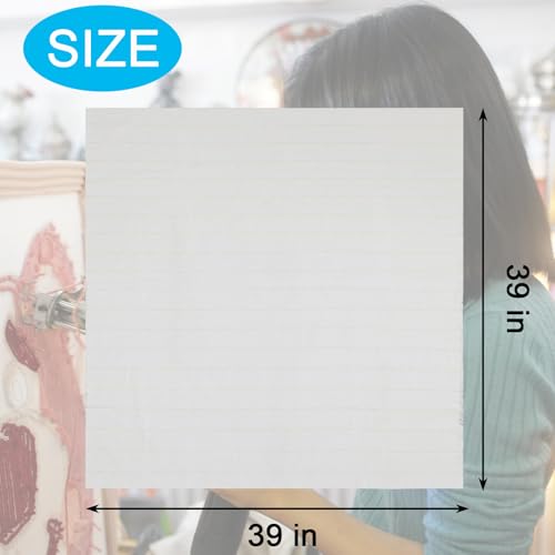 39 x 39 Inches Premium Primary Tufting Cloth with Marked Lines, Monk Cloth for Rug-Punch, DIY Punch Needle Carpet Making Supplies - size: 39 x 39 inch