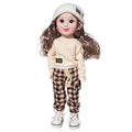 12 Inch BJD Fashion Girl Doll, 15 Movable Joints, Exquisite Hair and Trendy Casual Outfits (Casual wear-Beige) - color: Beige