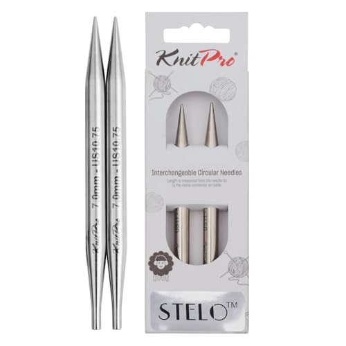 KnitPro Stelo Lace Interchangeable Tips 4" (10cm) | US Size 10.75 (7mm) - size: US Size 10.75 (7mm)