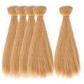 DICOSMETIC 5Pcs Doll Wig Doll Hair 15.5cm Straight Short Dolls Hair High Temperature Fiber Dolls Hairs Wefts Extensions Camel Faux Hairs Replacement for Adult DIY Crafts | High Temperature Fiber, Hair Wefts Extensions, Faux Hair Replacement, For DIY Craft