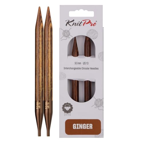 KnitPro Ginger Interchangeable Circular Needles 5" (13cm) | US Size 13 (9mm) - size: US 13 (9mm)
