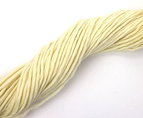 Revolution Fibers Merino Super Bulky (Chunky) Weight Yarn | 200 Grams, Approx 140 Yards, Thick Undyed White Yarn for Knitting, Crochet, Soft and Fuzzy Woolen Hank for Blankets, Sweaters, Hats