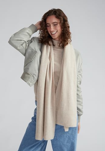 Cashmere Knitted Scarf for Women by Style Republic - color: Sand