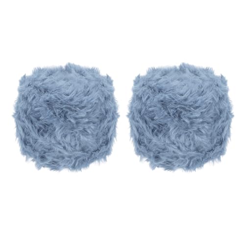 PATIKIL 70 Yards Fur Yarn, 2 Skeins 100 Grams Soft Plush Fluffy Chunky Polyester Faux Fur Eyelash Yarn for Crocheting Hand Knitting Blanket Hats Crochet Crafting, Cabbage - color: Cabbage