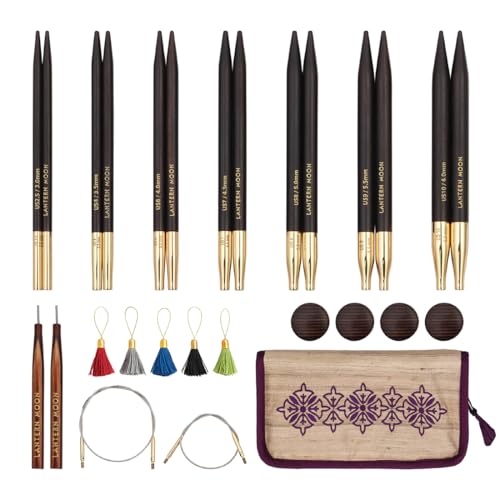 Lantern Moon Bliss Interchangeable Circular Knitting Needle Set 4" (10cm) | 7 US Sizes (2.5 to 10) - size: Bliss