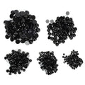 MOPFOL 500pcs Black Plastic Safety Eyes - Flat Bottom Domed Buttons for Doll Making, DIY Crafting & Sewing Accessories(S) - size: S