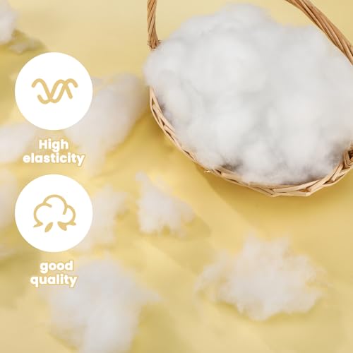 Woanger 8.8pound/ 140oz Polyester Polyfill Stuffing for Stuffed Animals Pillow Cushions Soft Cotton Poly Fiberfill Stuffing High Resilience Fiber for Couch Making Fluff Crafts Home Decors - size: 8.8 Pound/ 140oz